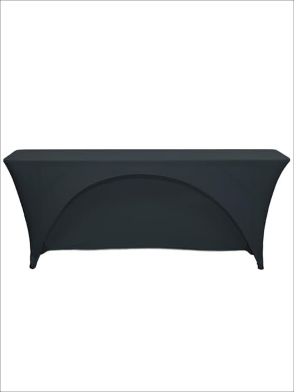 Spandex 6 Ft x 18 In Rectangular Training Tablecloth Open Back Stretch Cover